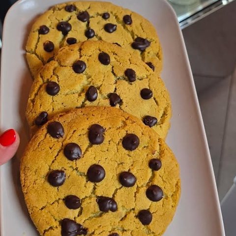 Chocolate chip cookies on a plate